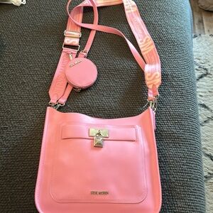 Steve Madden light pink crossbody messenger bag!